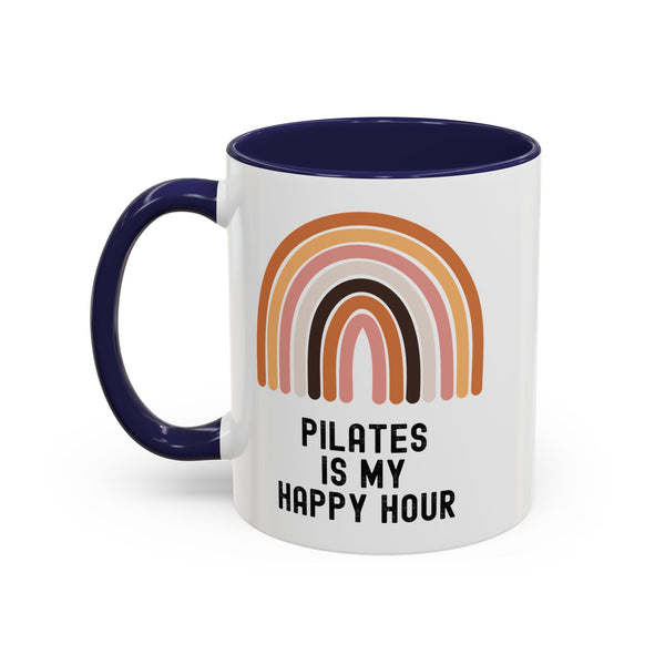 Pilates Is My Happy Hour Funny Coffee Mug Gift for Pilates Lover Women Workout Cup Mothers Day