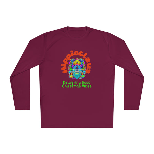 Unisex Long Sleeve TShirt Hippie Claus Graphic Tshirt Funny Tee
