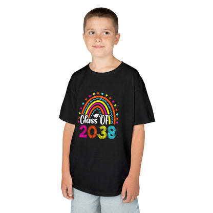 Rainbow Graduation Kids Tee | Class of 2038 Shirt | Cute Kids Apparel | Graduation Gift | Back to School T-Shirt | Rainbow Tee