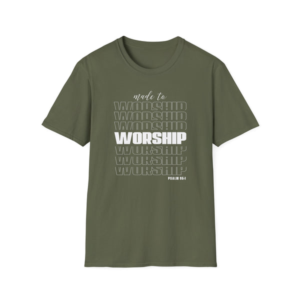 Made to Worship TShirt Unisex Softstyle T-Shirt Christian TShirt