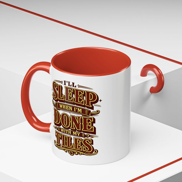 Mahjong Coffee Mug I'll Sleep When Done With My Tiles Game Night Gift