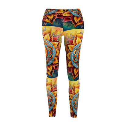 Sunny Boho Mandala Leggings – Soft Brushed Suede
