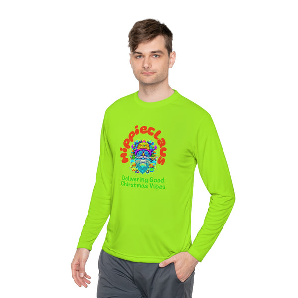 Unisex Long Sleeve TShirt Hippie Claus Graphic Tshirt Funny Tee