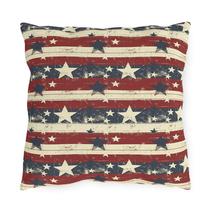 Stars & Stripes - Outdoor Throw Pillow