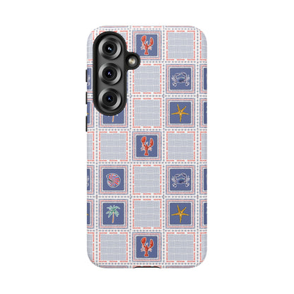Lobsters Sailboats Seashells - Cell Phone Tough Case