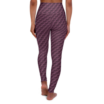 Amethyst 3D Geometric High Waisted Leggings – Motivational Cube Print