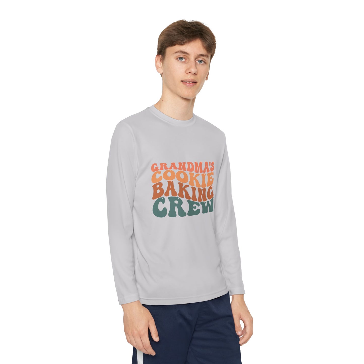 Kids Long Sleeve Grandma Cookie Baking Crew
