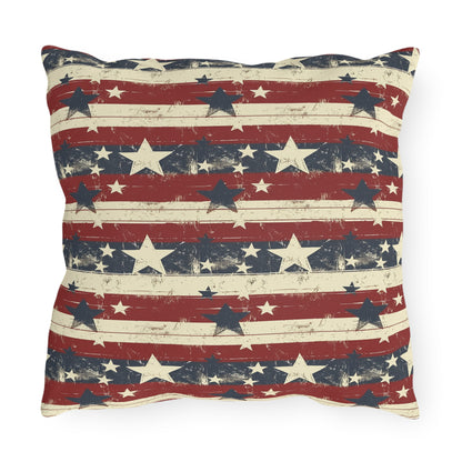Stars & Stripes - Outdoor Throw Pillow