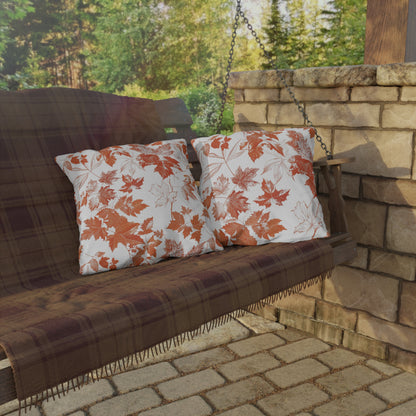 Autumn Leaf Outdoor Pillows, Decorative Garden Cushion, Fall Home Decor, Patio Accessories, Cozy Outdoor Throw Pillows