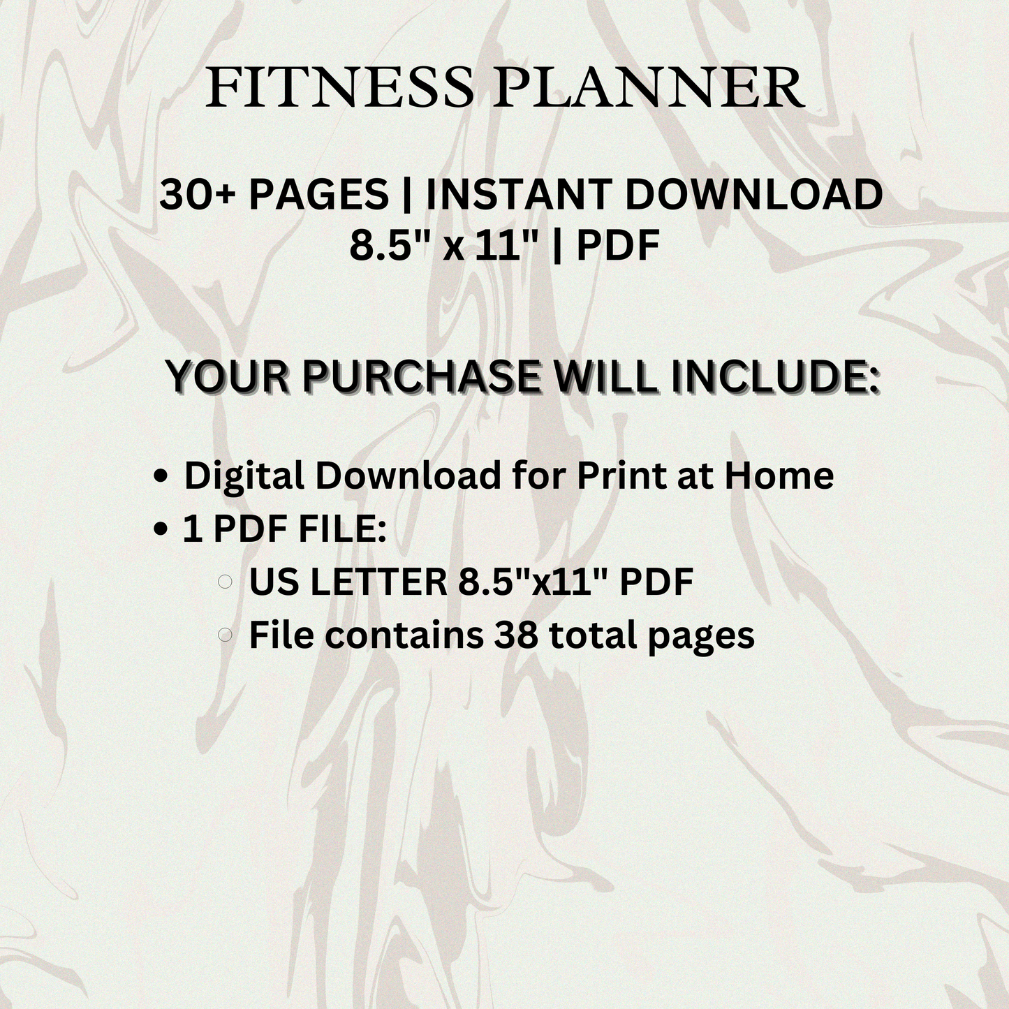 Fitness Tracker PDF - Digital Download