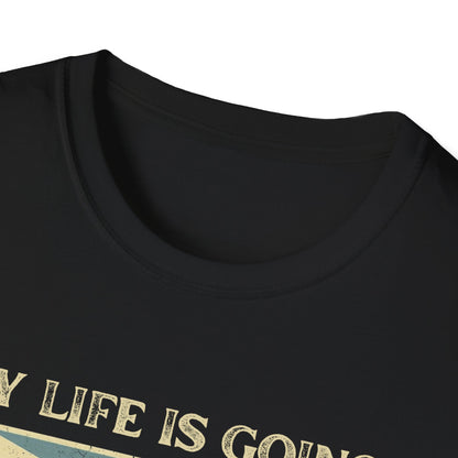 My Life Is Going Downhill Fast Retro T-Shirt | Vintage Style Funny Luge Graphic Tee