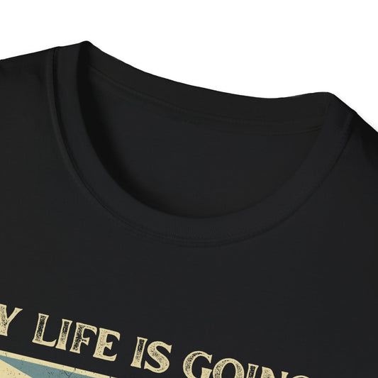 My Life Is Going Downhill Fast Retro T-Shirt | Vintage Style Funny Luge Graphic Tee