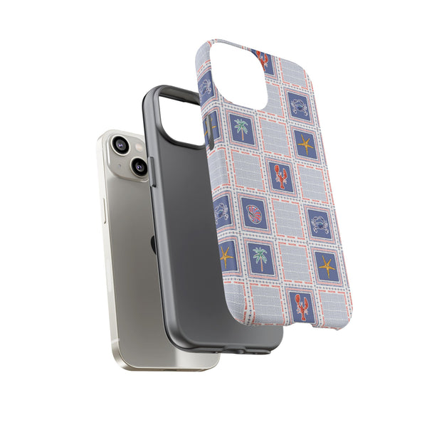 Lobsters Sailboats Seashells - Cell Phone Tough Case