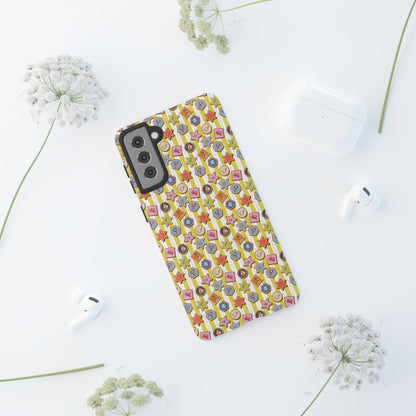 Yellow and White Striped Summer Themed Phone Case