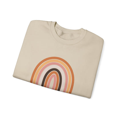 Pilates Rainbow Crewneck Sweatshirt, Cozy Exercise Sweatshirt, Gift for Fitness Lovers, Motivational Apparel, Workout Pullover