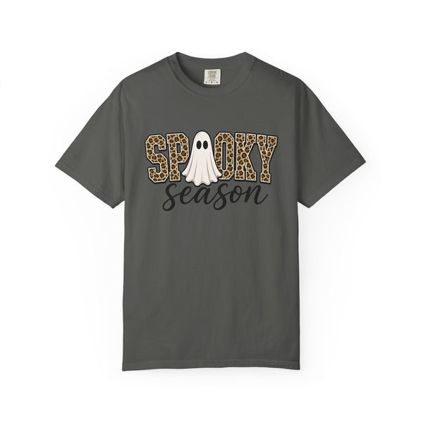 Spooky Season Leopard Print Ghost Halloween Graphic T-Shirt