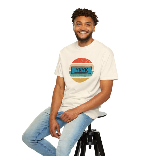 IYKYK Vintage Style Tee with Retro Rainbow