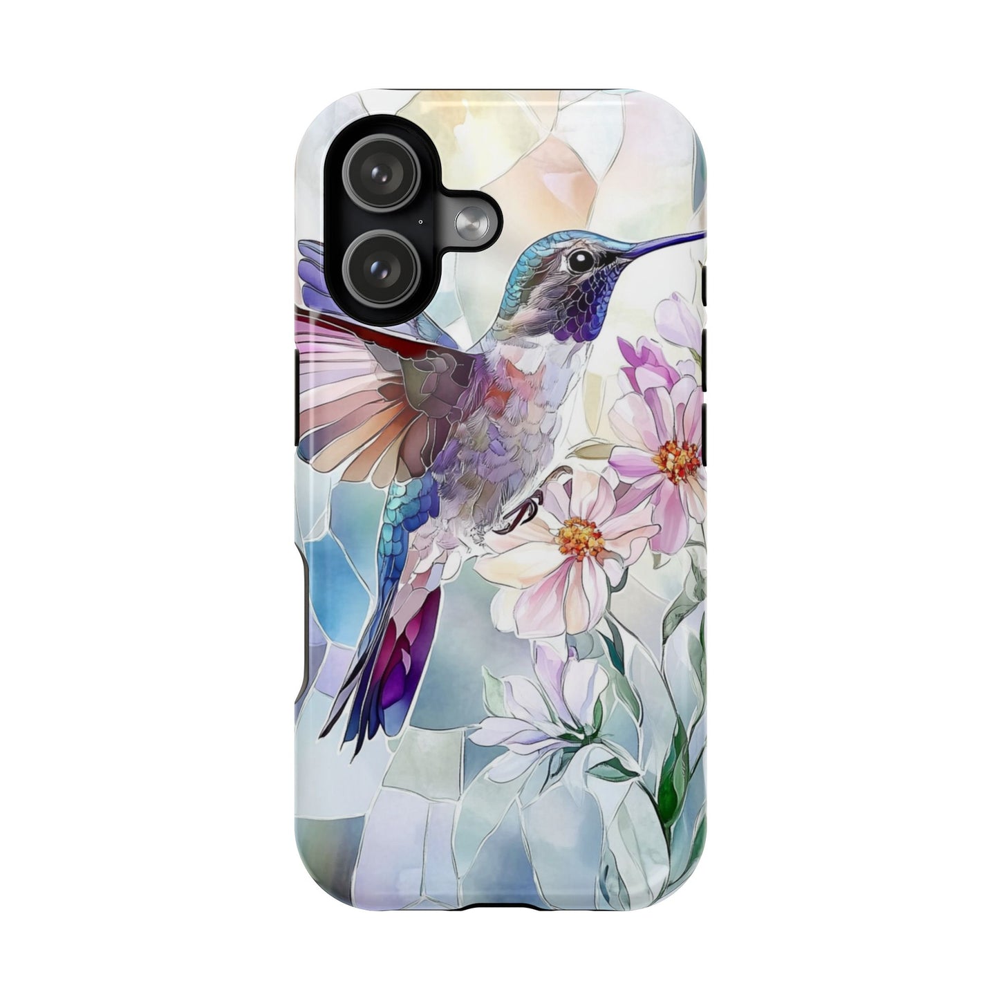 Stained Glass Hummingbird MagSafe iPhone Case