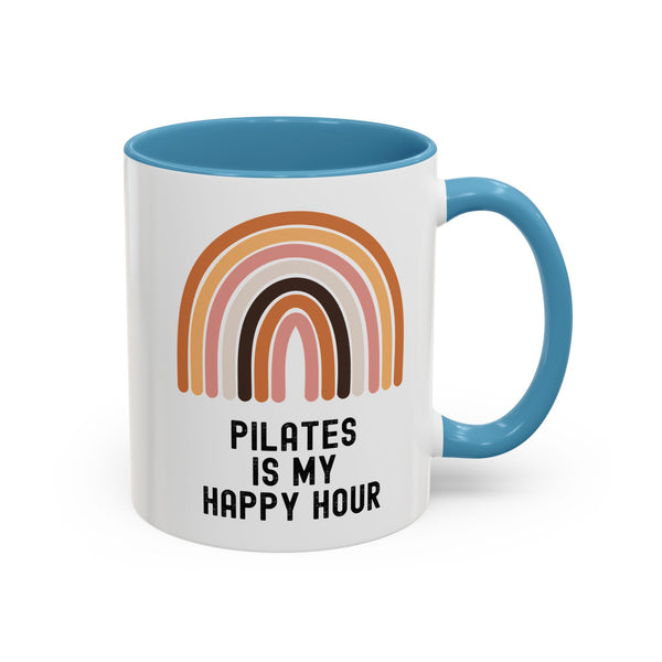 Pilates Is My Happy Hour Funny Coffee Mug Gift for Pilates Lover Women Workout Cup Mothers Day