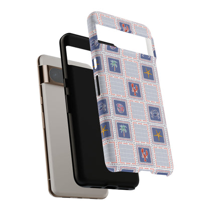 Lobsters Sailboats Seashells - Cell Phone Tough Case