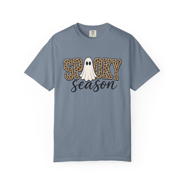 Spooky Season Leopard Print Ghost Halloween Graphic T-Shirt