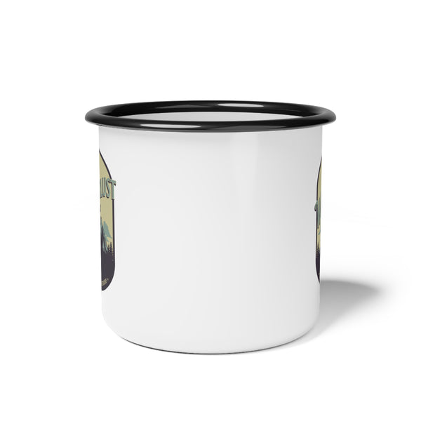 Wanderlust Outdoor Enamel 12oz Camping Mug Enamel Mug Camping Outdoor Enthusiast Wanderlust