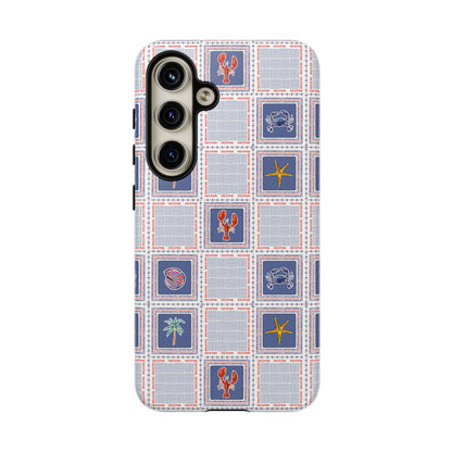 Lobsters Sailboats Seashells - Cell Phone Tough Case