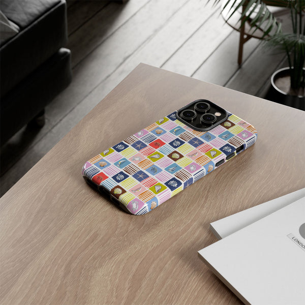 Colorful Seashells Sailboats and Starfish Summer Themed Phone Case