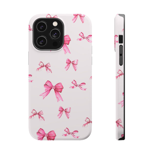 Coquette Pink Bows iPhone Magnetic Tough Case