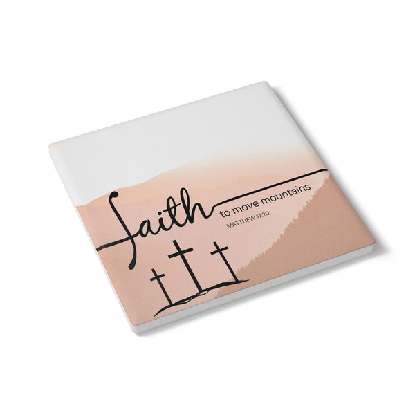 Faith-Inspired Ceramic Coaster