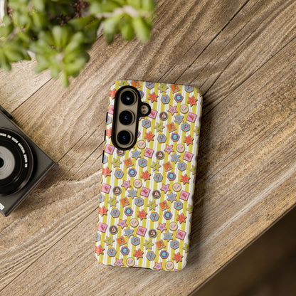 Yellow and White Striped Summer Themed Phone Case