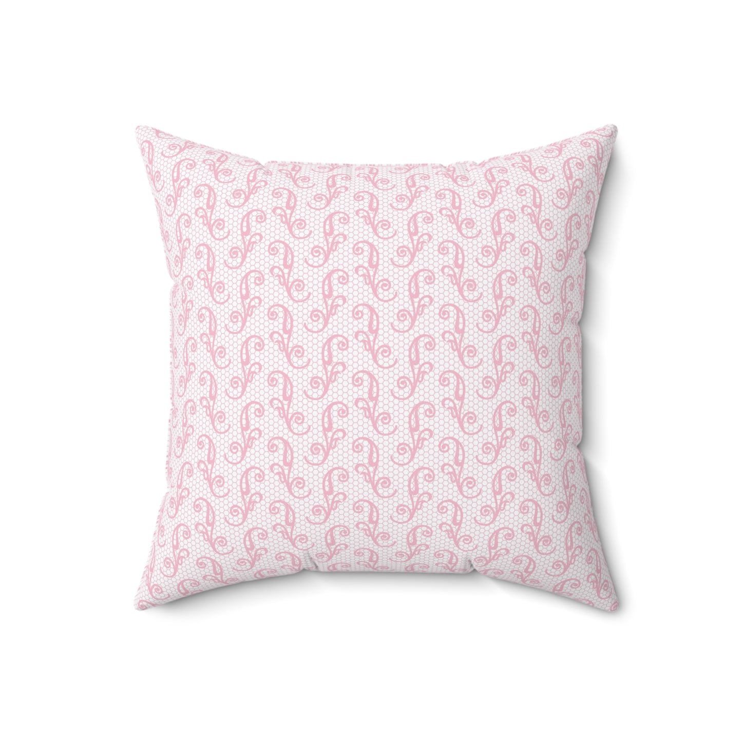Pink Scroll Patterned - Indoor Throw Pillow