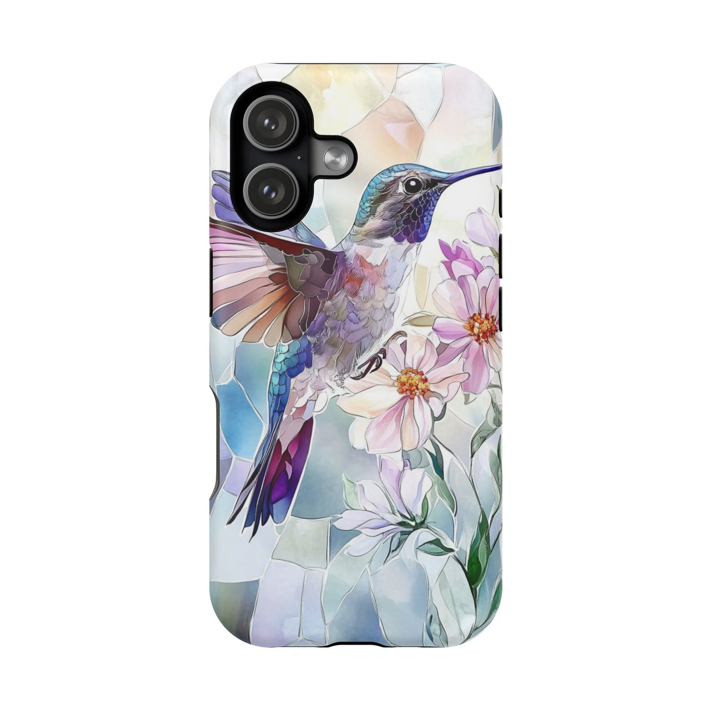 Stained Glass Hummingbird MagSafe iPhone Case