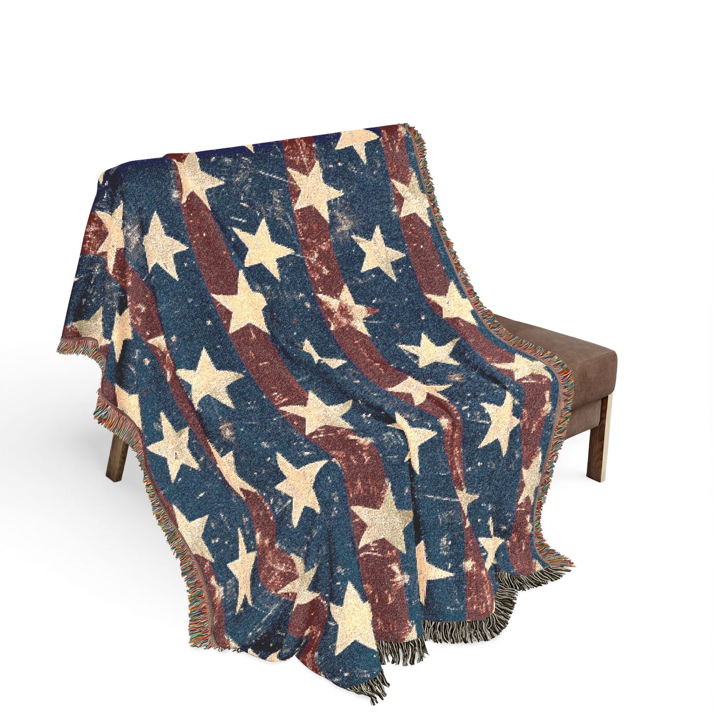 Patriotic Star Woven Blanket