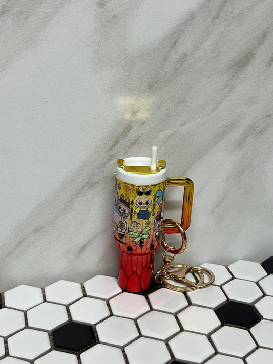 Mini Labubu-Inspired Chapstick Holder Keychain – Cute Refillable Lip Balm Case