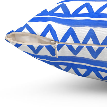 Blue Geometric - Indoor Throw Pillow