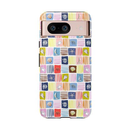 Colorful Seashells Sailboats and Starfish Summer Themed Phone Case