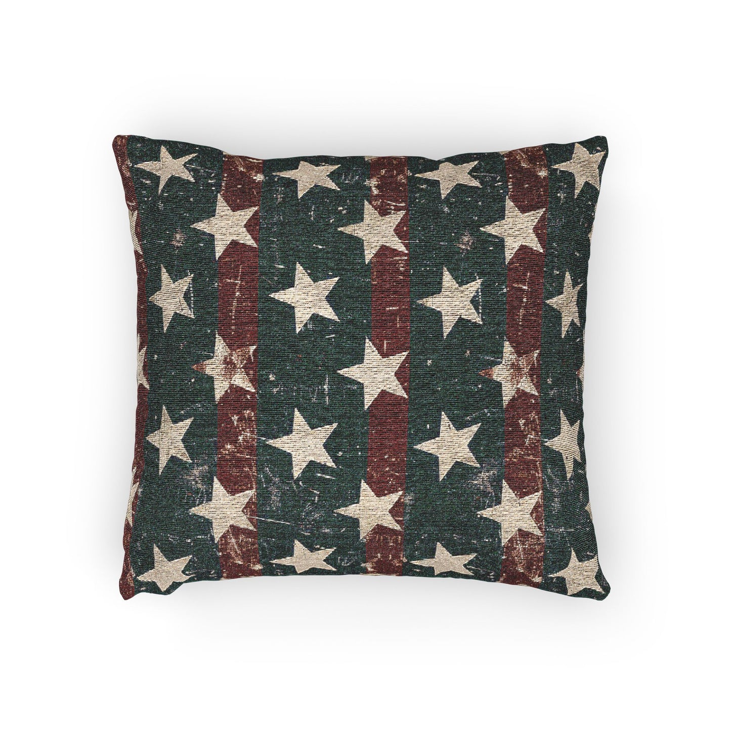 Stars & Stripes Woven Patriotic Throw Pillow