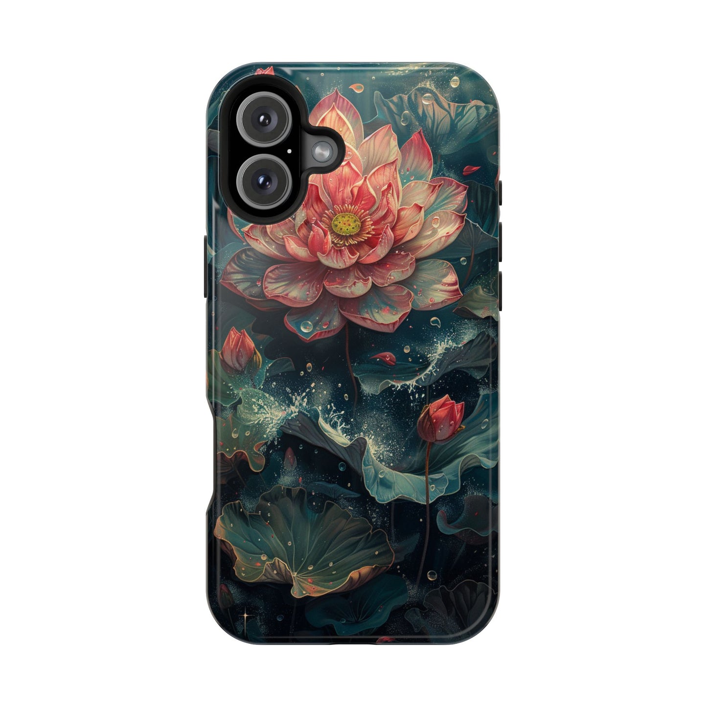 Elegant Lotus Blossom Artistic MagSafe iPhone Case