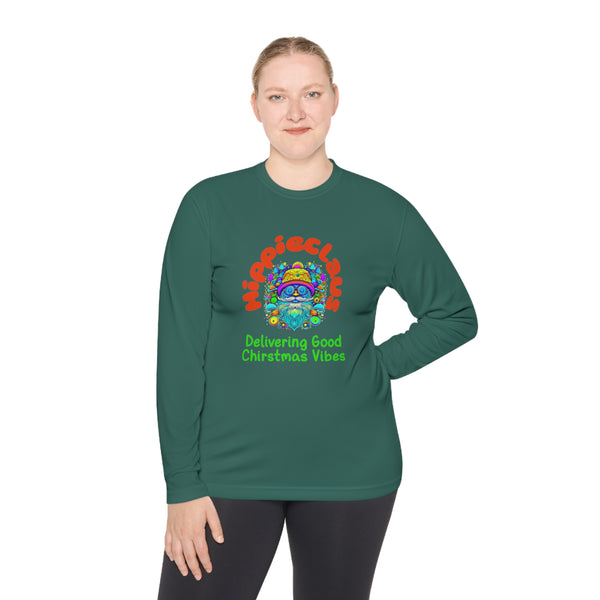 Unisex Long Sleeve TShirt Hippie Claus Graphic Tshirt Funny Tee