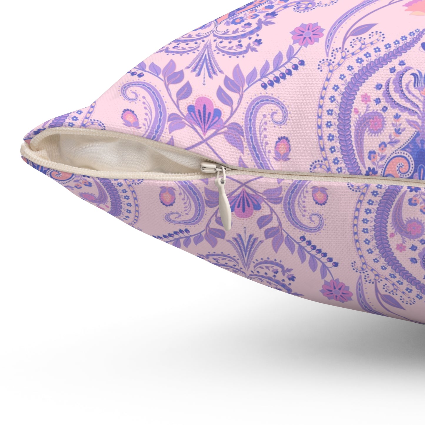 Elegant Pink & Purple Damask - Indoor Throw Pillow