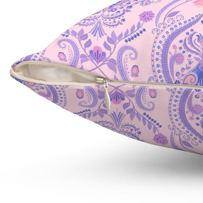 Elegant Pink & Purple Damask - Indoor Throw Pillow