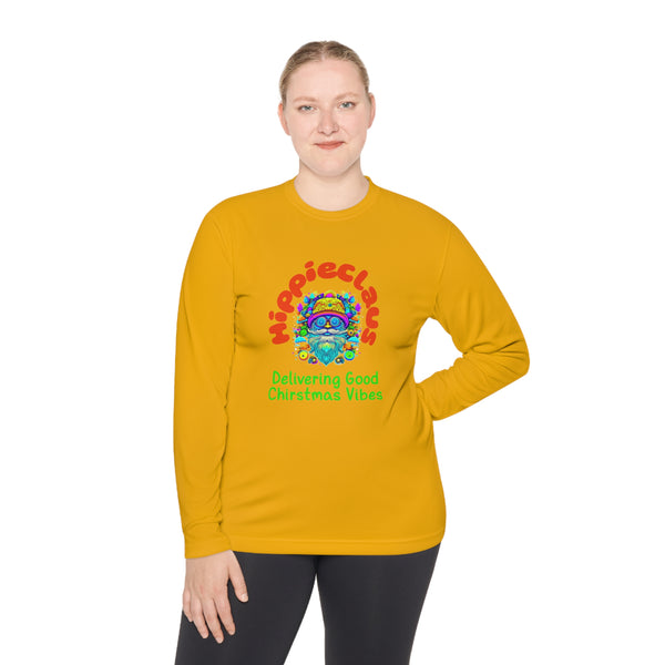 Unisex Long Sleeve TShirt Hippie Claus Graphic Tshirt Funny Tee