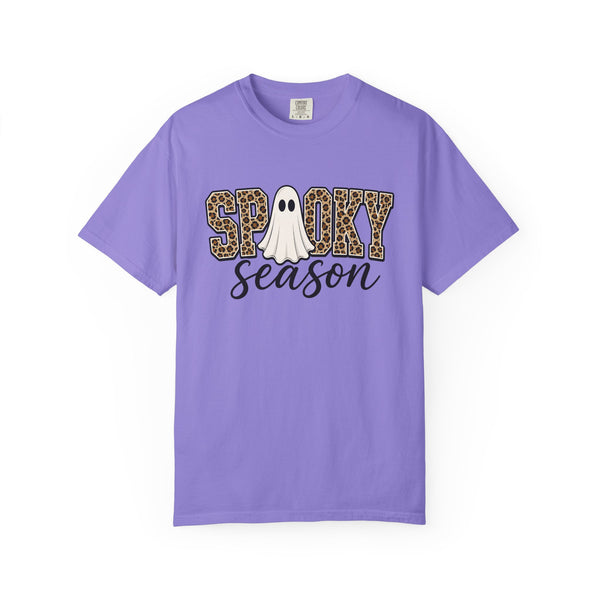 Spooky Season Leopard Print Ghost Halloween Graphic T-Shirt