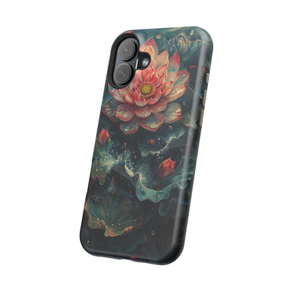 Elegant Lotus Blossom Artistic MagSafe iPhone Case