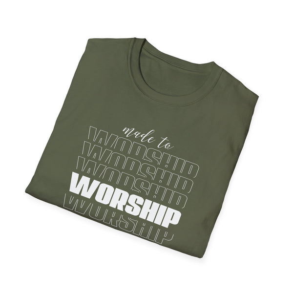 Made to Worship TShirt Unisex Softstyle T-Shirt Christian TShirt