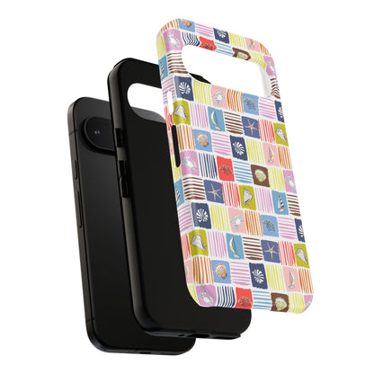 Colorful Seashells Sailboats and Starfish Summer Themed Phone Case