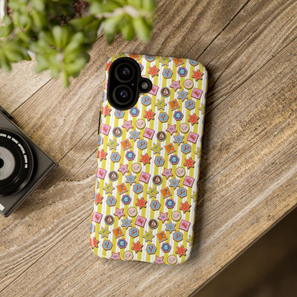Yellow and White Striped Summer Themed Phone Case