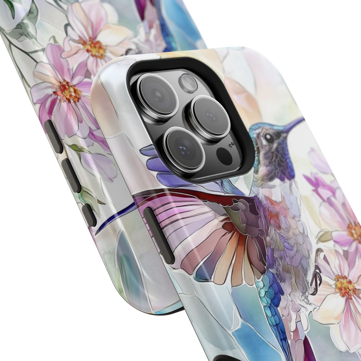 Stained Glass Hummingbird MagSafe iPhone Case