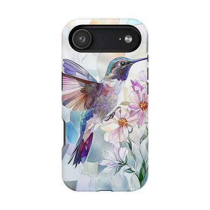 Stained Glass Hummingbird MagSafe iPhone Case